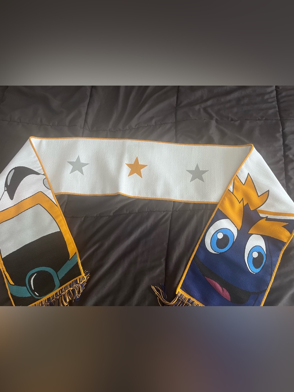 LA Galaxy Supporter Scarf flag decor Navy, White l Gold team fan soccer NWT - Picture 4 of 4